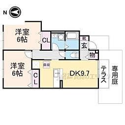 ルヴェール 2DKの間取図画像