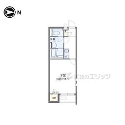 クレイノヴィオーラ 1Kの間取図画像