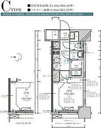 ディアレイシャス名古屋大須通 1Kの間取図画像