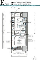 ディアレイシャス名古屋大須通 1Kの間取図画像