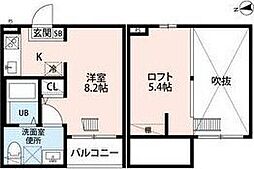 パークアベニュー露橋 ワンルームの間取図画像