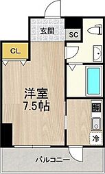 FRONTIERTOWER名駅南 1Kの間取図画像