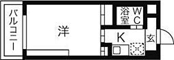 岩井橋ロイヤルハイツ 1Kの間取図画像