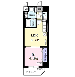 ラフレシールクワトロ 1LDKの間取図画像