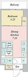 ブランシエスタ金山北 15階1DKの間取り