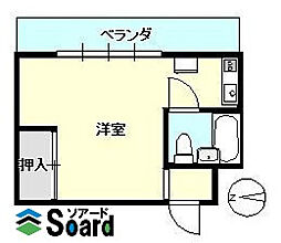 パークハイム ワンルームの間取図画像