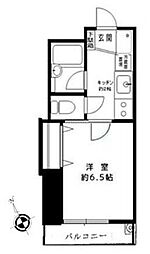 ブールヴァール菊名 1Kの間取図画像
