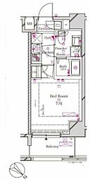 Raffistar伊勢佐木長者町駅前ウエスト 1Kの間取図画像