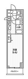 ALTERNA横濱阪東橋 1Kの間取図画像