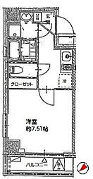 PaulowniaValleytake4西横浜 1Kの間取図画像