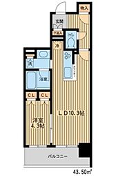 HF新横浜レジデンス 1LDKの間取図画像