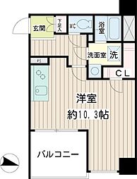 PearlCourt鶴見 ワンルームの間取図画像