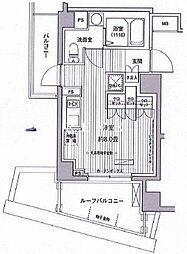 東京メトロ丸ノ内線 茗荷谷駅 徒歩7分の賃貸マンション 4階ワンルームの間取り