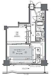東京メトロ銀座線 神田駅 徒歩15分の賃貸マンション 2階1LDKの間取り