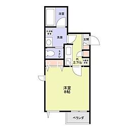 JR山手線 駒込駅 徒歩8分の賃貸マンション 3階1Kの間取り