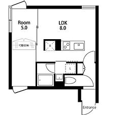 yaneco terrace 1LDKの間取図画像