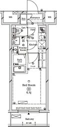 ラフィスタ川崎2 1Kの間取図画像