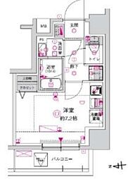 CREST TAPP川崎港町 ワンルームの間取図画像