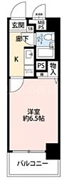 ライオンズマンション川崎第15 1Kの間取図画像