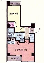 エスターテ大藤 1階1LDKの間取り