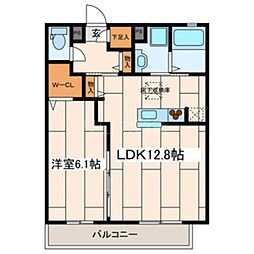 RichesseDwell溝の口 1LDKの間取図画像