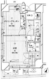 MAINSTAGE川崎7アイディアル 1DKの間取図画像