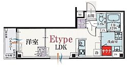 b'CASA KAWASAKI VII 1LDKの間取図画像