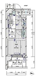 メインステージ川崎ウエスト 1Kの間取図画像