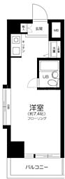 スカイノブレ川崎柳町 ワンルームの間取図画像
