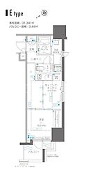 ZOOM川崎EAST 1DKの間取図画像
