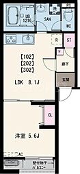 MKT伊勢町 1LDKの間取図画像
