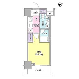 サンピエス大森 1Kの間取図画像