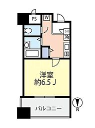 グランヴァン東品川 1Kの間取図画像