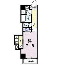 PLAISIRシナガワ 1Kの間取図画像