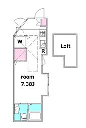T-Apartments大森 ワンルームの間取図画像