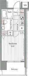 ドゥーエ大森 1Kの間取図画像