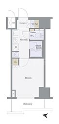 ルーブル大鳥居参番館 1Kの間取図画像