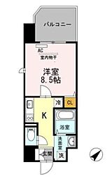 HillFlatOsaki 1Kの間取図画像