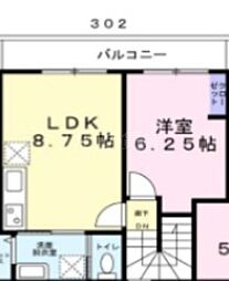 グランステージ西蒲田 3階1LDKの間取り