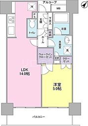 ＬａＳａｎｔｅ五反田 10階1LDKの間取り