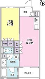 カーサ・ポルトーネ 5階1LDKの間取り