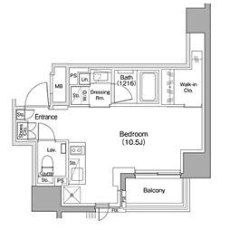 ザ・パークハビオ蒲田 ワンルームの間取図画像