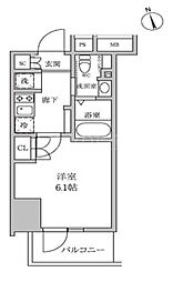 レジディア蒲田4 1Kの間取図画像