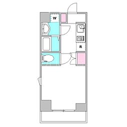 ミッドプレイス蒲田 ワンルームの間取図画像