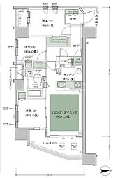 シティタワー品川パークフロント 3LDKの間取図画像