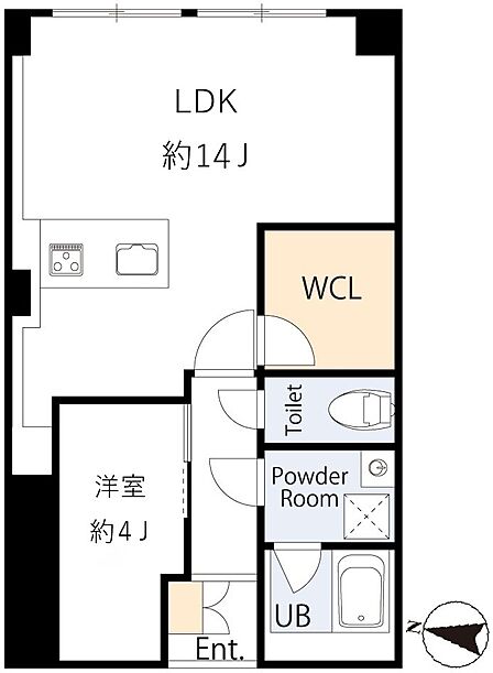 1LDK 間取り