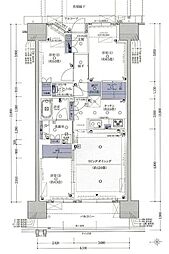 プラウド天王寺清水谷 3LDKの間取図画像