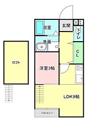 ELAIZA大琳寺 1階1SLDKの間取り