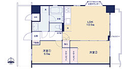 モアシティ浅草 2LDKの間取図画像