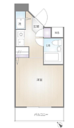 メインステージ下丸子第2 ワンルームの間取図画像